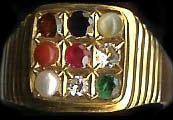 22kt Gold ladies navaratna ring