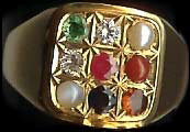 22kt Gold navaratna ring